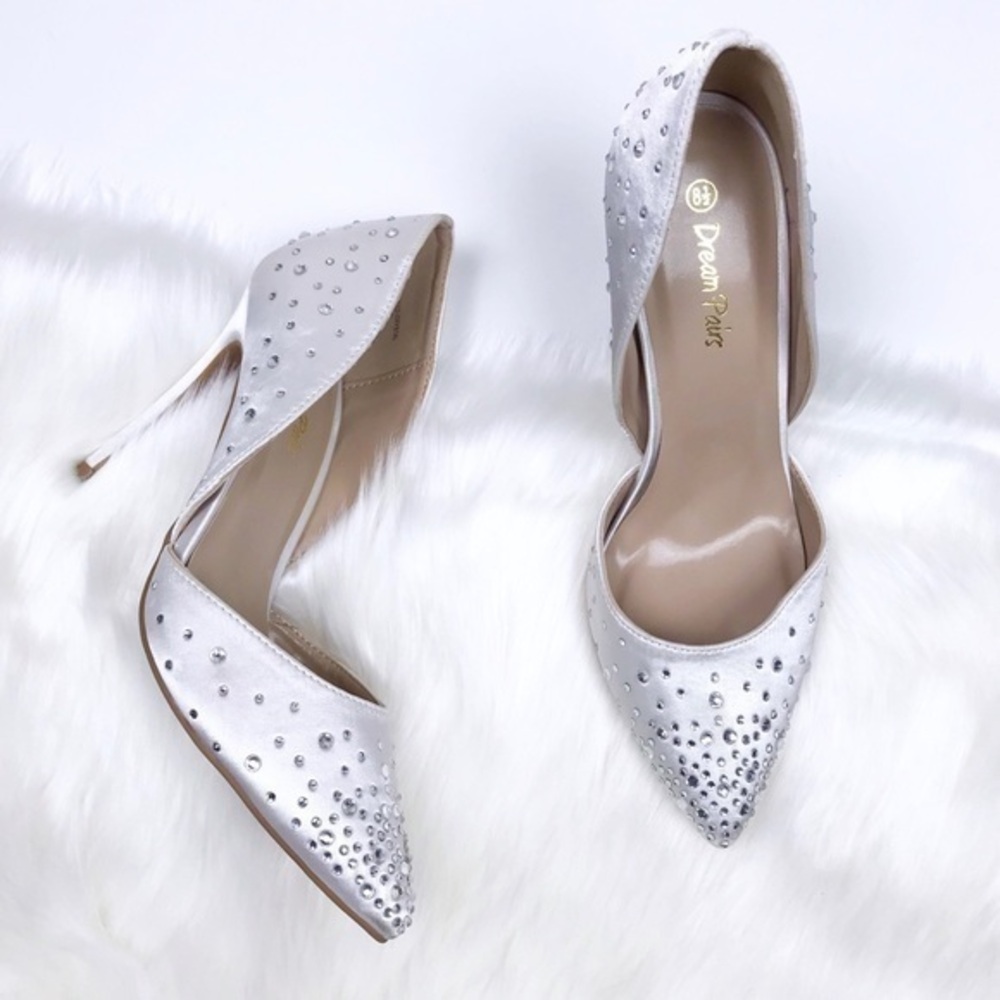 Dream Paris Stunning White Heels - Size 8.5